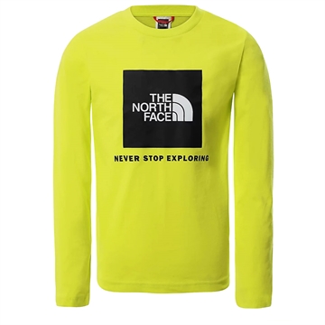 The North Face T-shirt L/S Box BLACK/SULPHUR SPRING GREEN